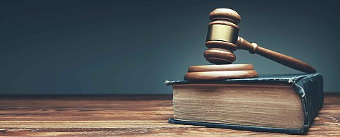Gavel on book
