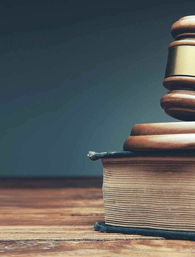 Gavel on book